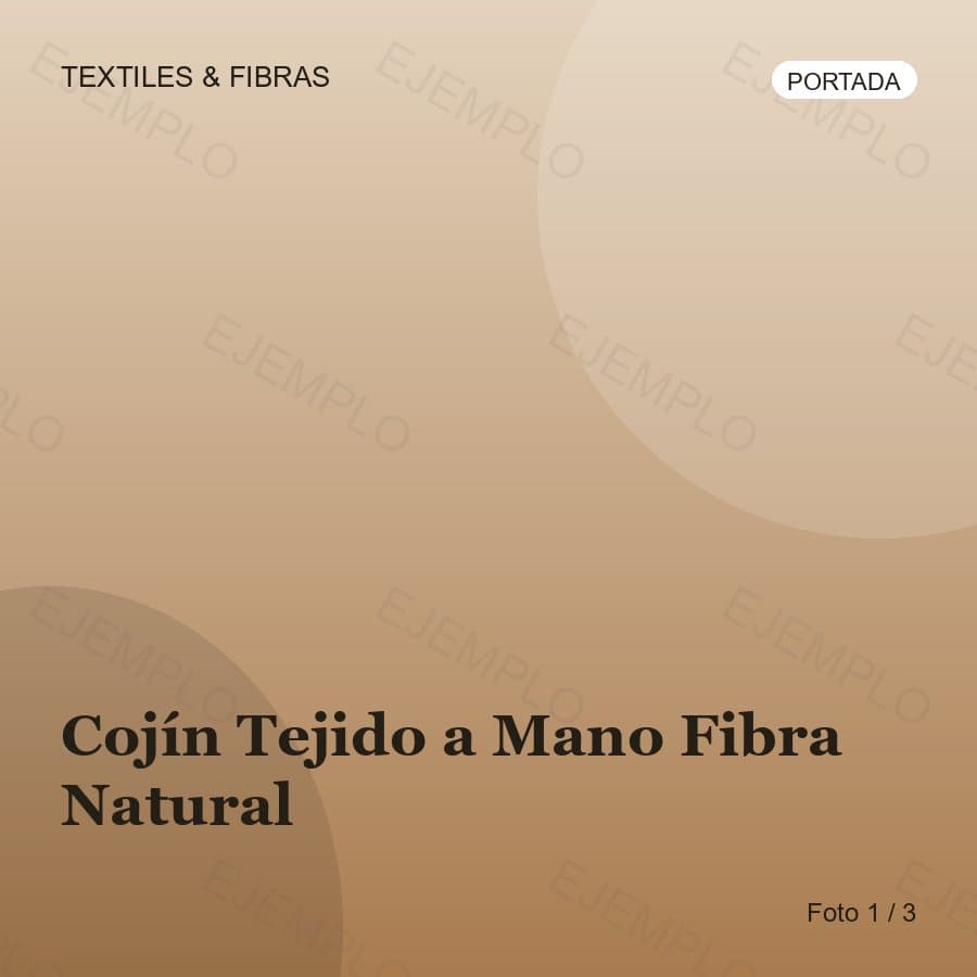 Cojín Tejido a Mano Fibra Natural