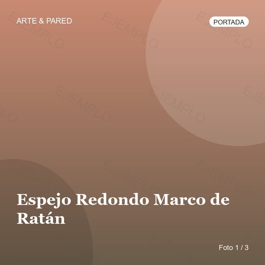 Espejo Redondo Marco de Ratán